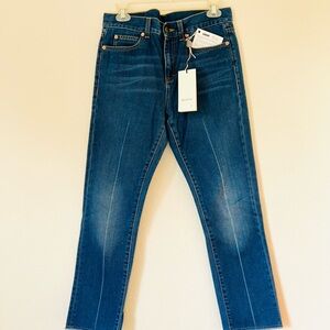 Gucci Women's Dark Blue Ankle Jeans